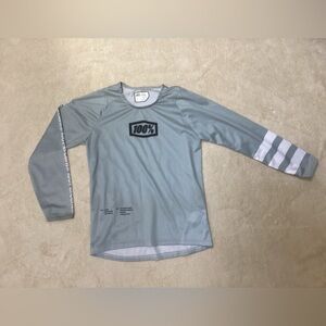100% Gray Kids Jersey - Large